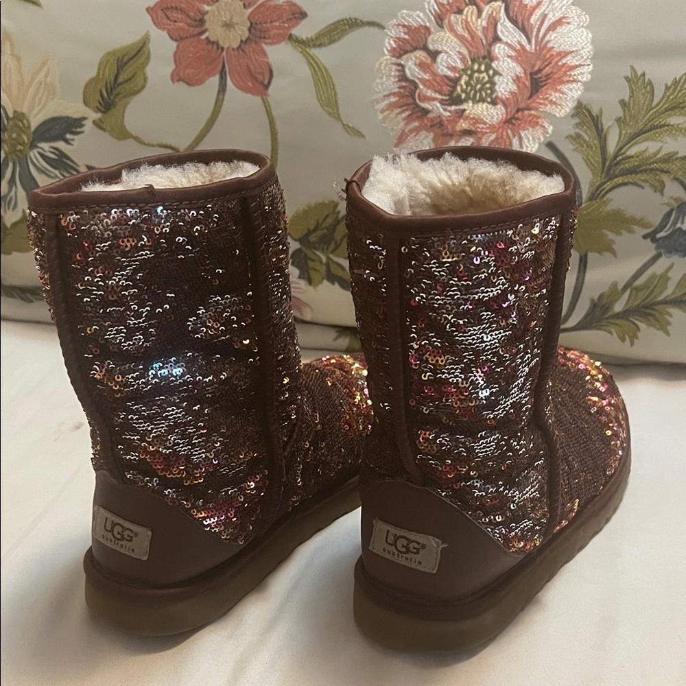 UGG Women's Sequined Brown Winter Boots